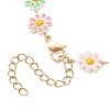 3Pcs Brass Enamel Link Chain Bracelets for Women BJEW-JB01439-5