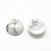 Natural Howlite Cabochons X-G-R416-16mm-29-2