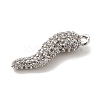Rack Plating Brass Micro Pave Cubic Zirconia Pendant X-KK-A229-03B-P-2