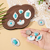 10Pcs 5 Styles Dyed Synthetic Turquoise Pendants STAS-TA0006-20-6