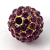 Alloy Rhinestone Beads RB-A034-10mm-A11G-2