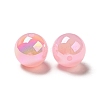 UV Plating Opaque Rainbow Iridescent Acrylic Beads SACR-A001-03D-2