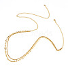 Brass Star Charm Double Layer Curb Waist Chains for Women NJEW-TA00192-2