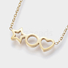 304 Stainless Steel Pendant Necklaces NJEW-I218-15G-1