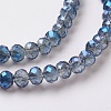 Electroplate Glass Beads Strands EGLA-F124-FR-B01-3