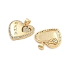 Brass Pave Clear Cubic Zirconia Pendants KK-U009-05E-G-2