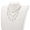 304 Stainless Steel Double Layer Necklaces NJEW-JN03350-4