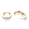 Brass Huggie Hoop Earrings EJEW-S209-07B-4