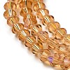 Transparent Electroplate Glass Beads Strands EGLA-A039-T3mm-L18-3