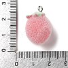 Fruit Theme Flocking Opaque Resin Pendants RESI-D017-04E-P-3