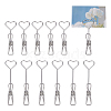 12Pcs 2 Styles Iron Heart Card Display Clip AJEW-OC0014-46-1