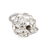 Round Polymer Clay Crystal Rhinestone Connector Charms PALLOY-JF04455-4