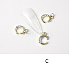 Alloy Rhinestone Cabochons MRMJ-T056-93G-C-1