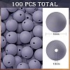 100Pcs Silicone Beads Round Rubber Bead 15MM Loose Spacer Beads for DIY Supplies Jewelry Keychain Making JX458A-1