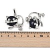 Synthetic Blue Goldstone Kitten Pendants G-J386-C17-11-3