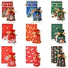 18Pcs 9 Styles Christmas Theme Plastic Packing Pouches Drawstring Bags ABAG-FS0001-04-2