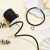 1 Roll Round Braided Cowhide Leather Cord NWIR-CL0001-01B-4
