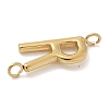 304 Stainless Steel Letter Connector Charms STAS-M108-01G-18-2