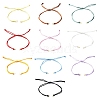10Pcs 10 Colors Nylon Braided Adjustable Link Bracelet Makings AJEW-CJ00001-1