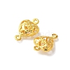 Brass 3D Hollow Heart Connector Charms KK-U057-13G-2