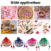 4Pcs 4 Colors Half Round Cloth Packing Pouches ABAG-CA0001-16-6