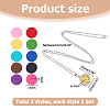 2 Sets Alloy Hollow Essential Oil Diffuser Perfume Locket Pendant 304 Stainless Steel Chain Necklaces NJEW-HS0001-22C-2