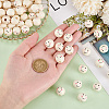 Printed Natural Wood European Beads WOOD-PH0002-79D-3