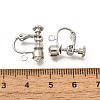 Brass Clip-on Earring Settings STAS-F311-12P-3
