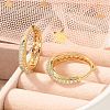 Rack Plating Brass Micro Pave Cubic Zirconia Hoop Earrings EJEW-H143-25G-01-1