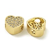 Rack Plating Brass Micro Pave Cubic Zirconia Beads KK-K386-16G-2