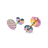 Ion Plating(IP) 304 Stainless Steel Ear Stud Findings STAS-O119-16B-M-1