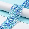 Gradient Color Electroplate Glass Bead Strands GLAA-E042-05-B07-2