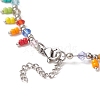 Glass Seed Beaded Charms Necklace for Women NJEW-JN04189-3