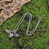 Vintage Alloy Wing Pendant Necklaces for Unisex WG46438-01-4