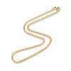 Men's 201 Stainless Steel Cuban Link Chain Necklace NJEW-N050-A06-3-40G-3