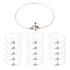 Brass Heart Link Chain Bracelets BJEW-TAC0027-1