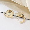 Brass & Glass Hoop Earrings EJEW-Q014-12G-5