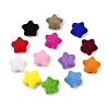 Flocking Opaque Acrylic Beads OACR-G055-02B-1