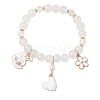 2Pcs 2 Styles Glass Round Beads Stretch Bracelets BJEW-JB11867-3