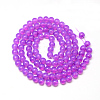 Baking Paint Glass Beads Strands X-DGLA-Q023-8mm-DB27-2
