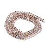 Transparent Electroplate Glass Beads Strands GLAA-Q099-H01-12-2