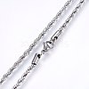 304 Stainless Steel Rope Chain Necklaces NJEW-F226-03P-03-2