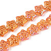 Electroplate Transparent Glass Beads Strands EGLA-N020-02C-1