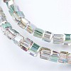 Electroplate Glass Beads Strands EGLA-F121-HP-A02-3