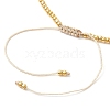 Natural Pearl & Seed Braided Bead Bracelets BJEW-JB09722-04-4