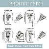 160Pcs 4 Styles Tibetan Style Zinc Alloy Tube Bails TIBE-SP0001-05-2