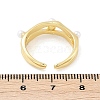 Brass Open Cuff Rings for Women RJEW-R011-09G-02-5