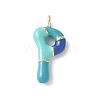 Brass Enamel Pendants KK-E093-03G-P-01-1