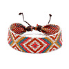 Cotton Braided Rhombus Cord Bracelet with Wax Ropes PW-WG62422-01-1