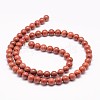 Natural Red Jasper Bead Strands G-K153-B19-8mm-3